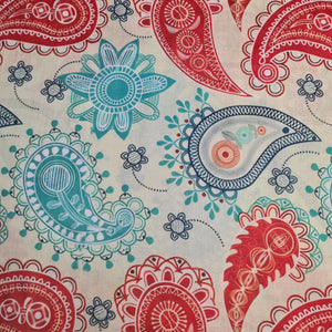 Exclusive Cambric Cotton Light GreenFloral Tropical Print Fabric