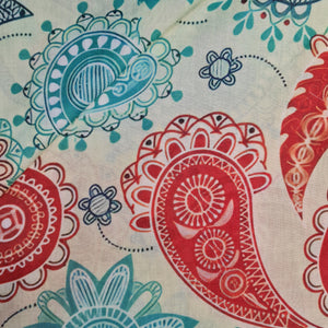 Exclusive Cambric Cotton Light GreenFloral Tropical Print Fabric