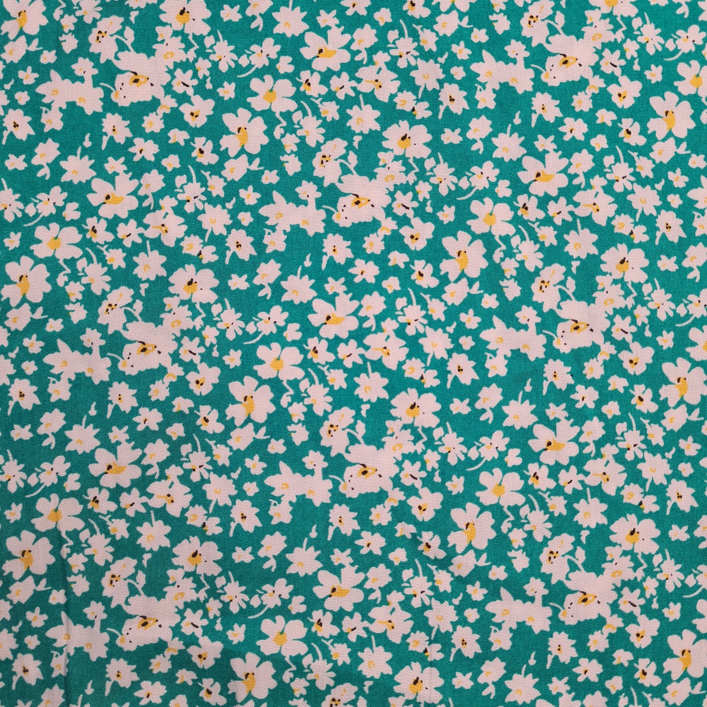 Exclusive Green Base With Floral Print Rayon Fabric