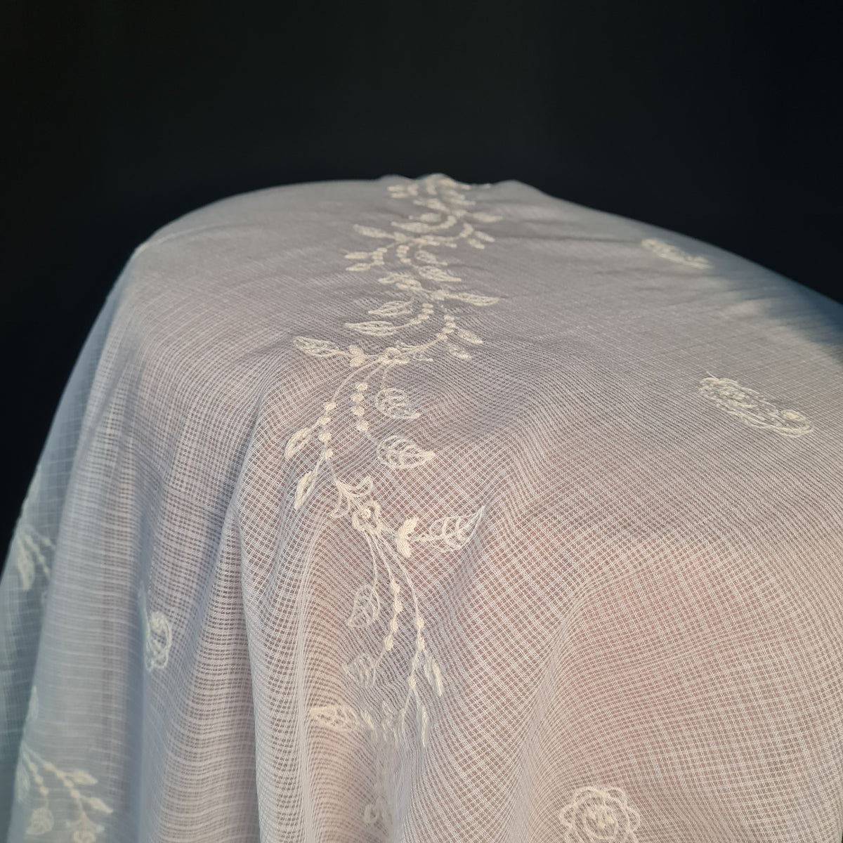 Premium Off White Creame Traditional Embroidery Kota Dupatta