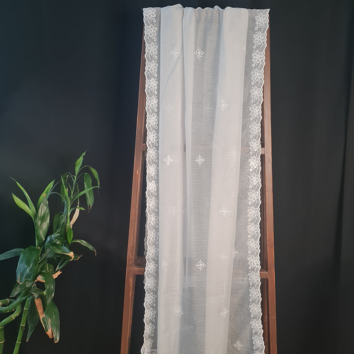 Premium Off White Creame Traditional Embroidery Kota Dupatta