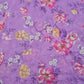 Premium Purple Floral Print Organza Fabric