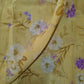 Premium Yellow Floral Print Organza Fabric