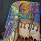 Premium Blue Kalamkari Prints Pen Kalamkari Dupatta Fabric