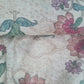 Creame Floral Print Linen Organza Fabric