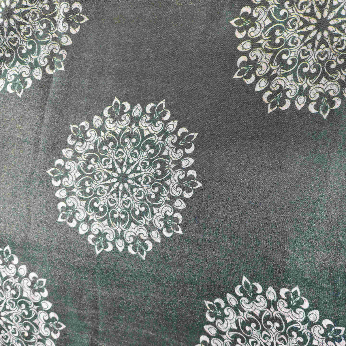 Dark Green Traditional Print Pure Tissue Fabric MTF-21281 – image 2 of 3