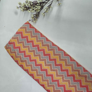 Multicolor Chevron Print Rayon Fabric TU-4535