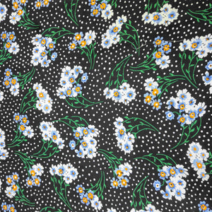 Black Floral Print Rayon Fabric TU-4036 – image 2 of 3