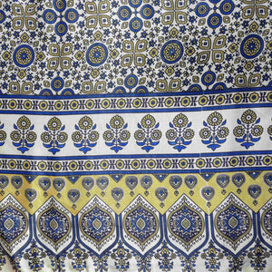 Cream Ajrakh Print Mashru Silk Fabric EEG-28366 – image 2 of 3