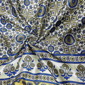 Cream Ajrakh Print Mashru Silk Fabric EEG-28366 – image 3 of 3