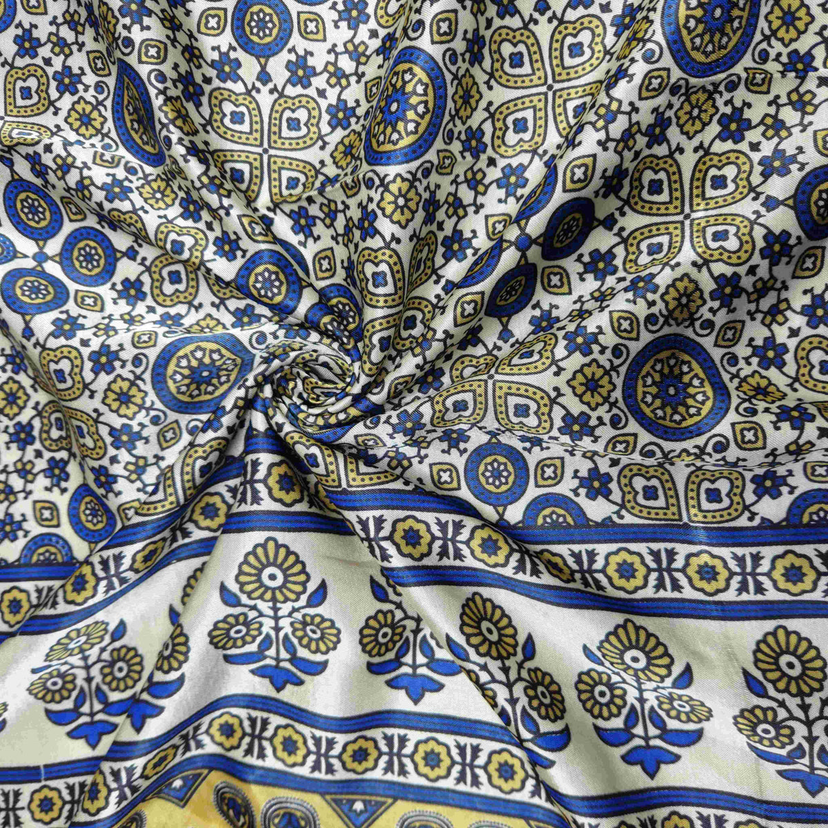 Cream Ajrakh Print Mashru Silk Fabric EEG-28366 – image 3 of 3