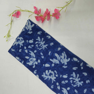 Indigo Abstract Print Cotton Linen Fabric SCF-24196