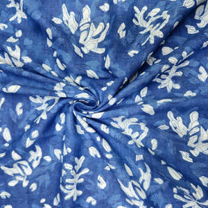Indigo Abstract Print Cotton Linen Fabric SCF-24196 – image 3 of 3