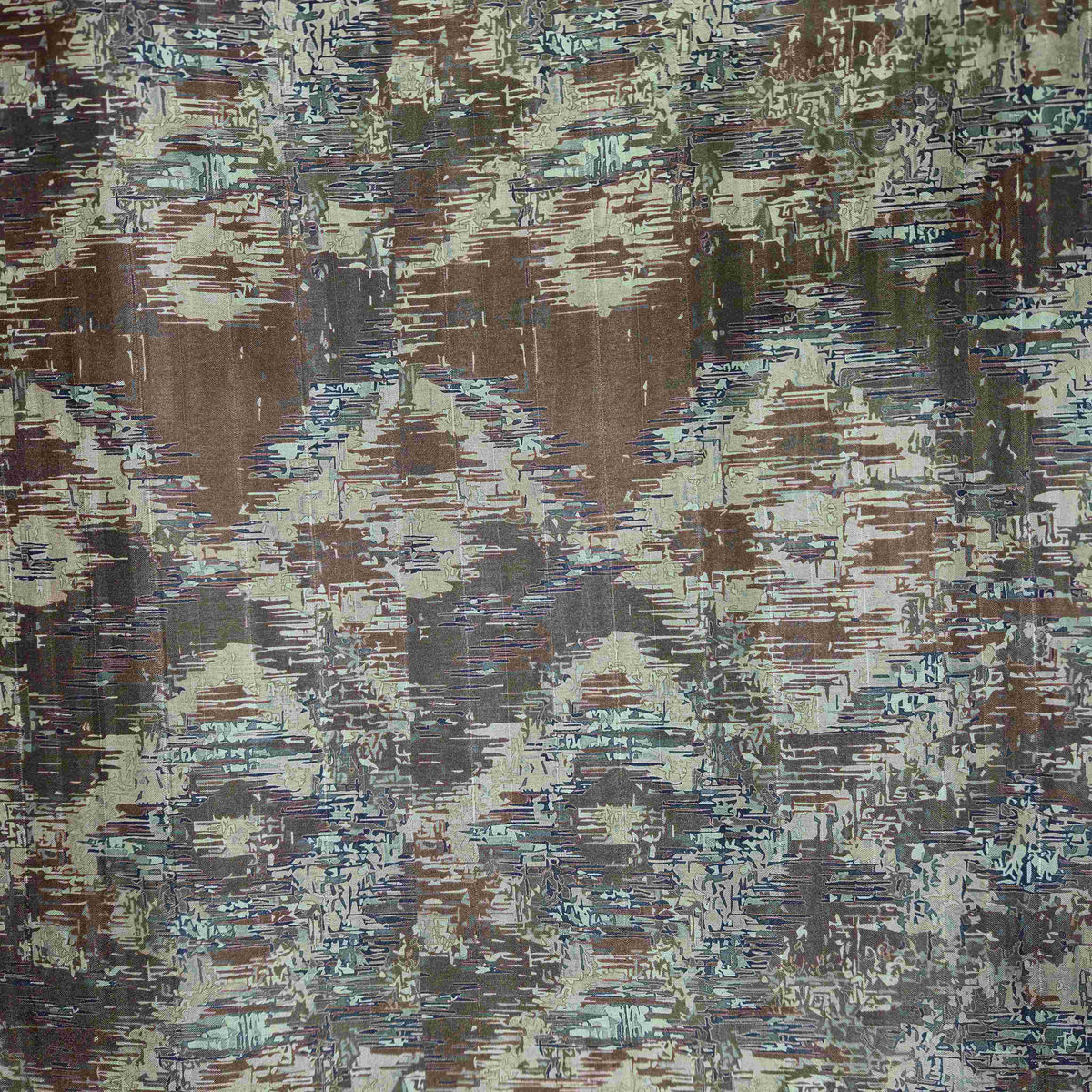 Dark Brown Abstract Print Tussar Silk KC-13920 – image 2 of 3