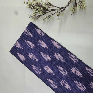 Dark Blue & Pink Floral Print Crepe JKS-12819