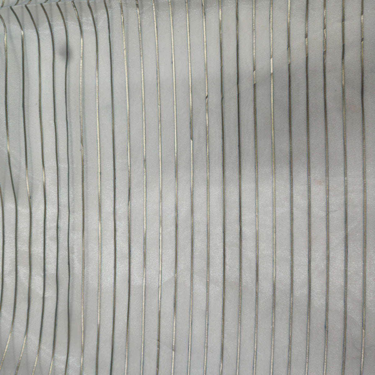 Sky Blue Gold Stripes Organza Zari JBS-16625 – image 2 of 3