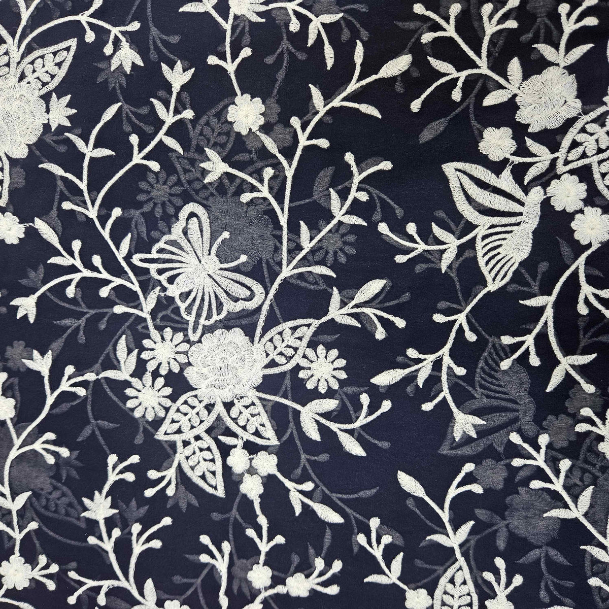 Dark Blue Parsi Gara Embroidery Georgette JD-14107 – image 2 of 3
