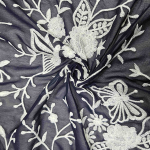 Dark Blue Parsi Gara Embroidery Georgette JD-14107 – image 3 of 3