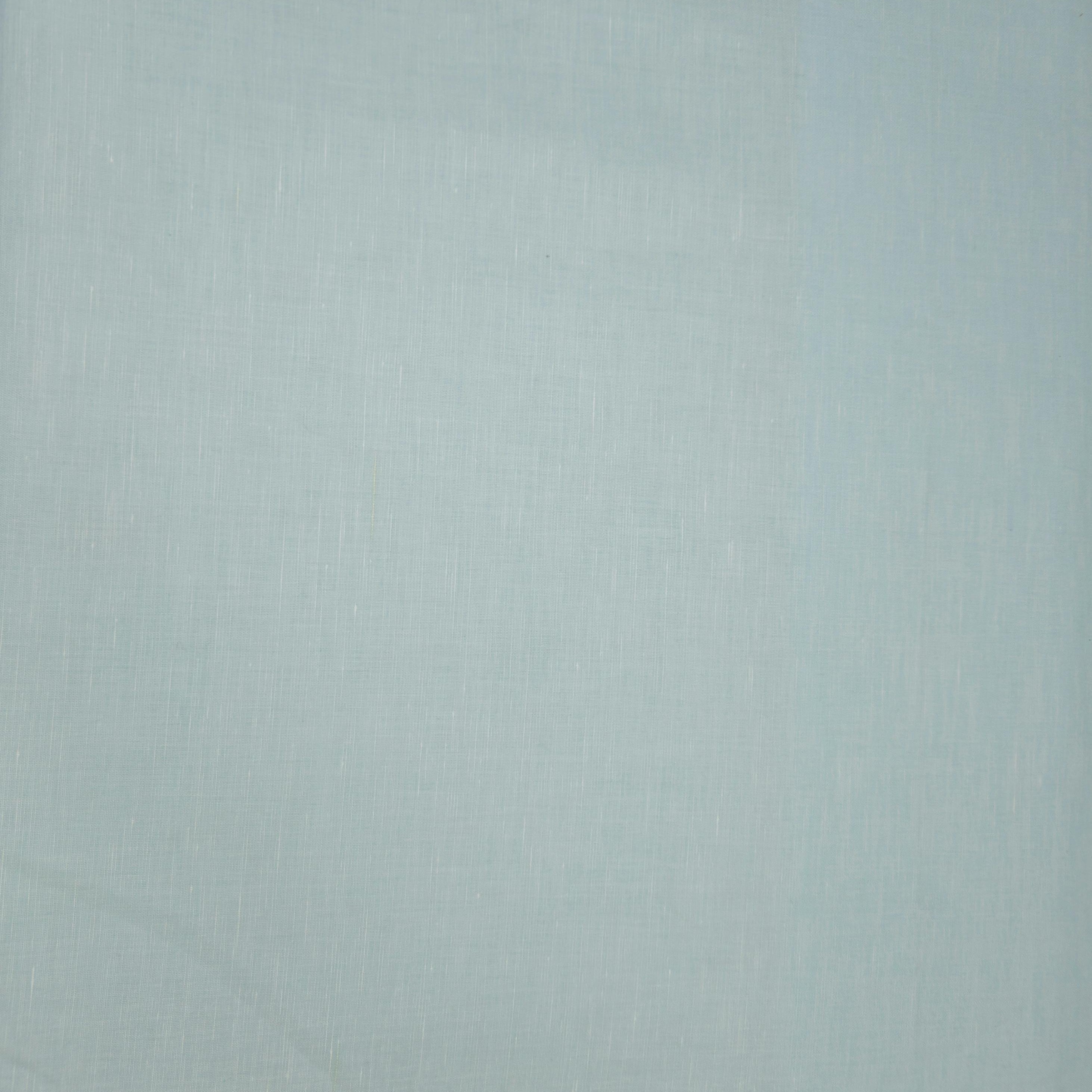 Aqua Blue Solid Cotton Linen MKT-12213