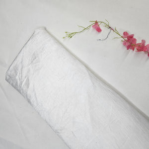 White Solid Cotton Slub Velvet TU-2596