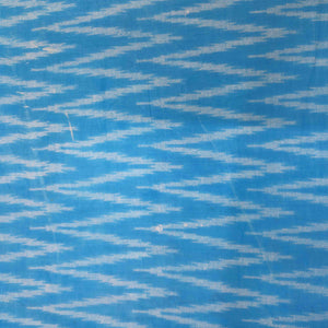 Sky Blue & White Ikat Print Cotton GT-8918 – image 2 of 3
