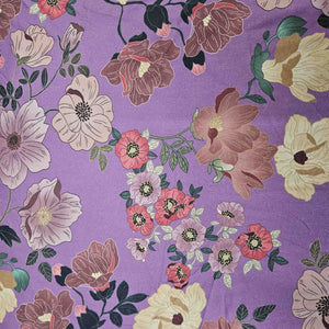 Lavender Floral Print Pashmina Fabric RT-20996 – image 2 of 3