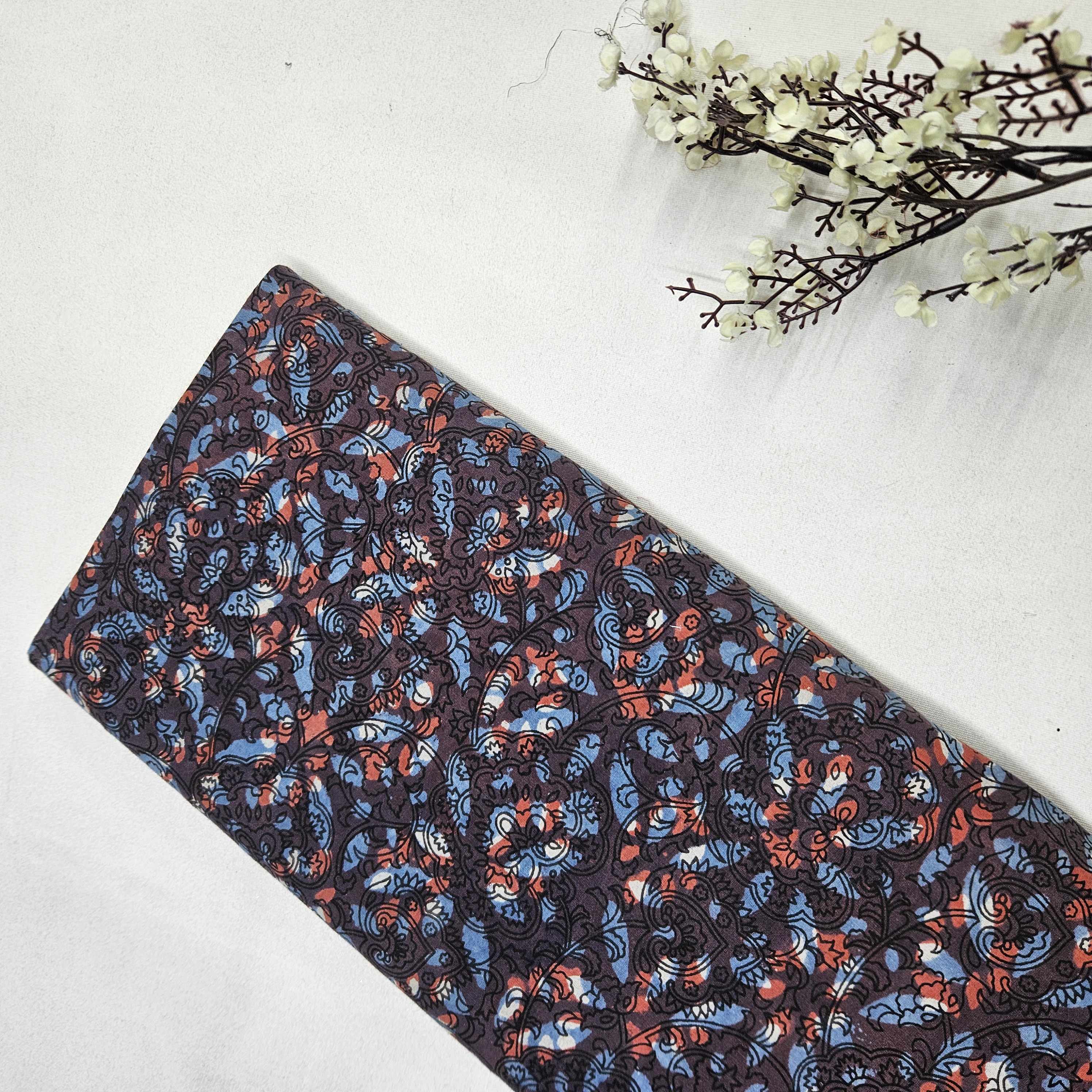 Purple Dabu Print Cotton Fabric AFI-29613
