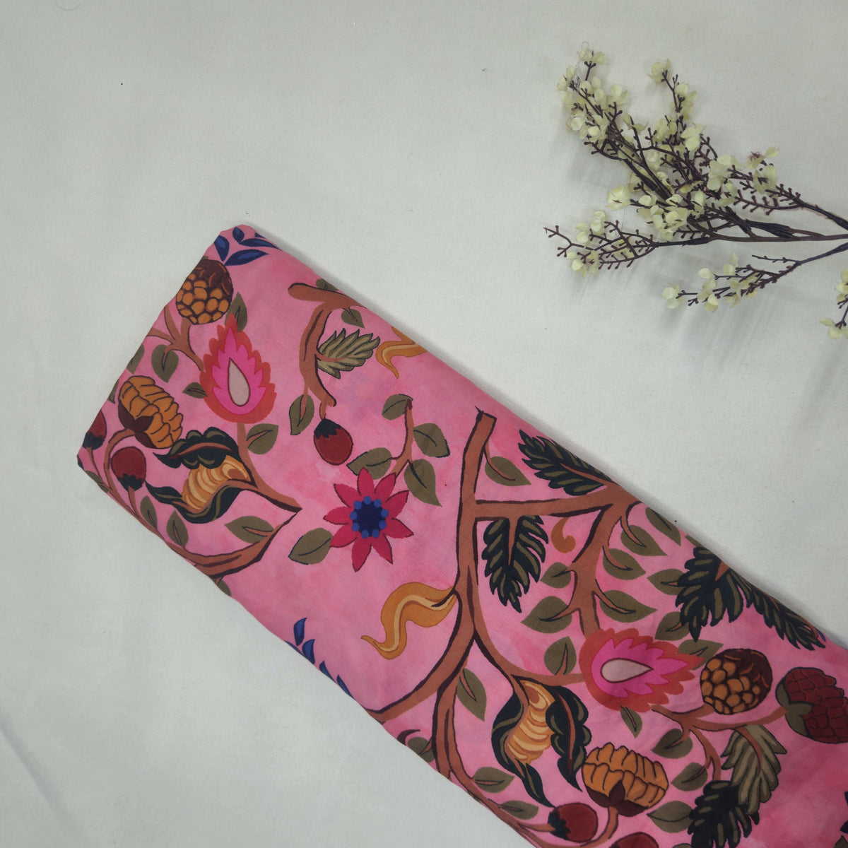 Pink Floral Print Muslin MTF-26510