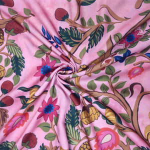 Pink Floral Print Muslin MTF-26510 – image 3 of 3