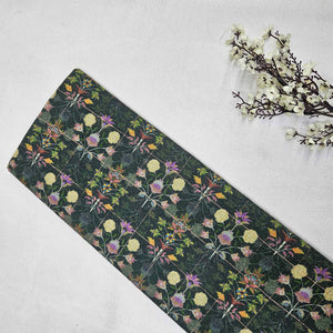 Dark Green Floral Lurex Pashmina TU-1000-28