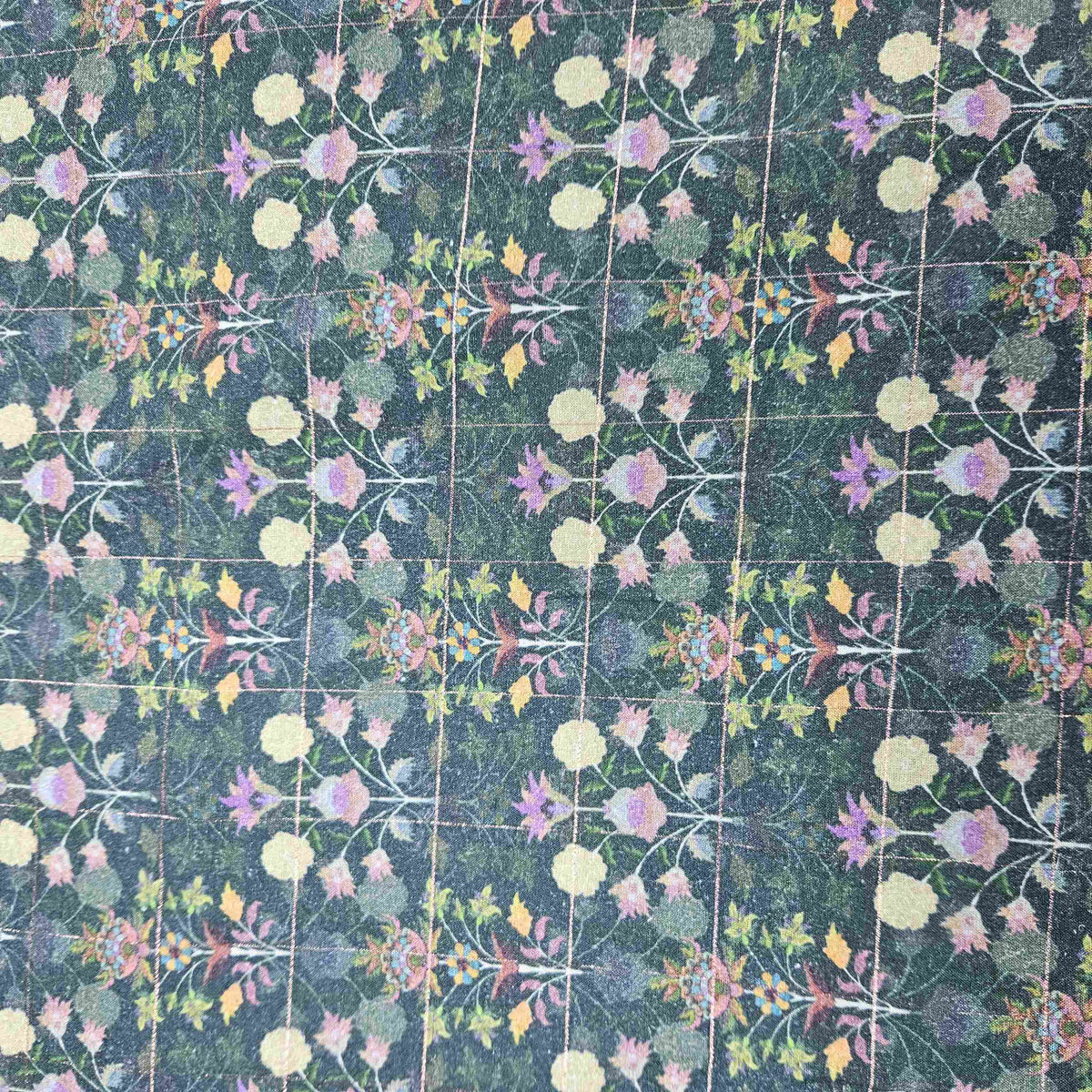 Dark Green Floral Lurex Pashmina TU-1000-28 – image 2 of 3