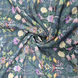 Dark Green Floral Lurex Pashmina TU-1000-28 – image 3 of 3
