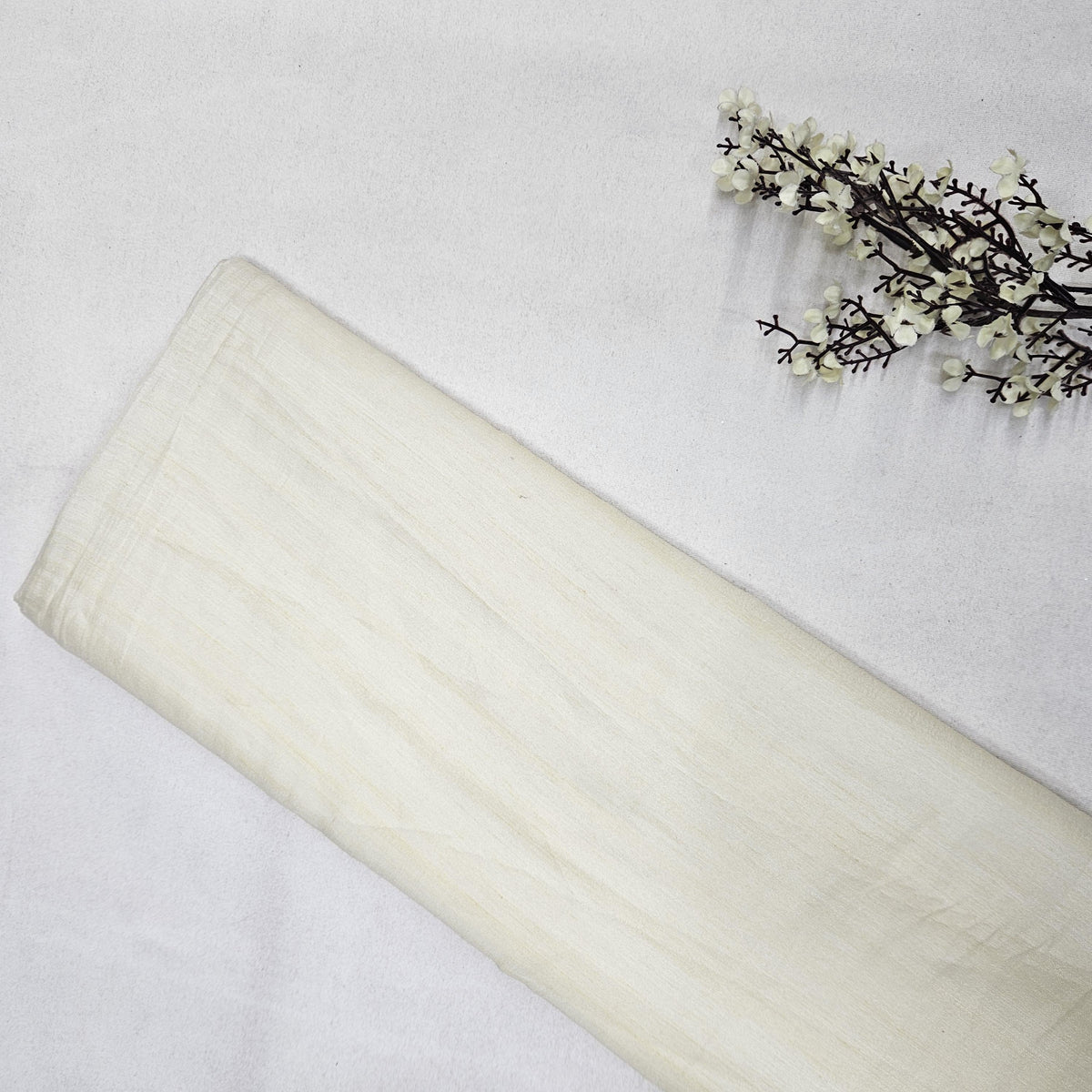 Cream Solid Tusser Khadi SE-16615