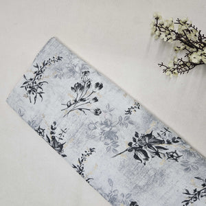 White Floral Zari Jacquard Rayon TU-1000-22