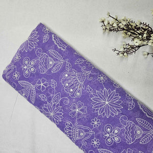Lavender Thread Embroidery Mul Chanderi TU-1000-17