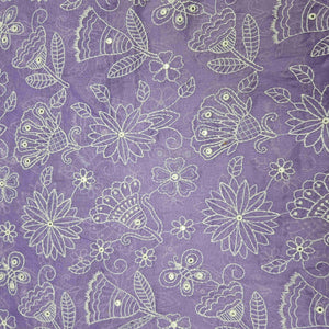 Lavender Thread Embroidery Mul Chanderi TU-1000-17 – image 2 of 3