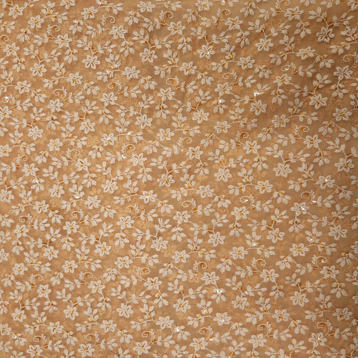 Orange Floral Thread Embroidery Georgette TU-1000-13 – image 2 of 3