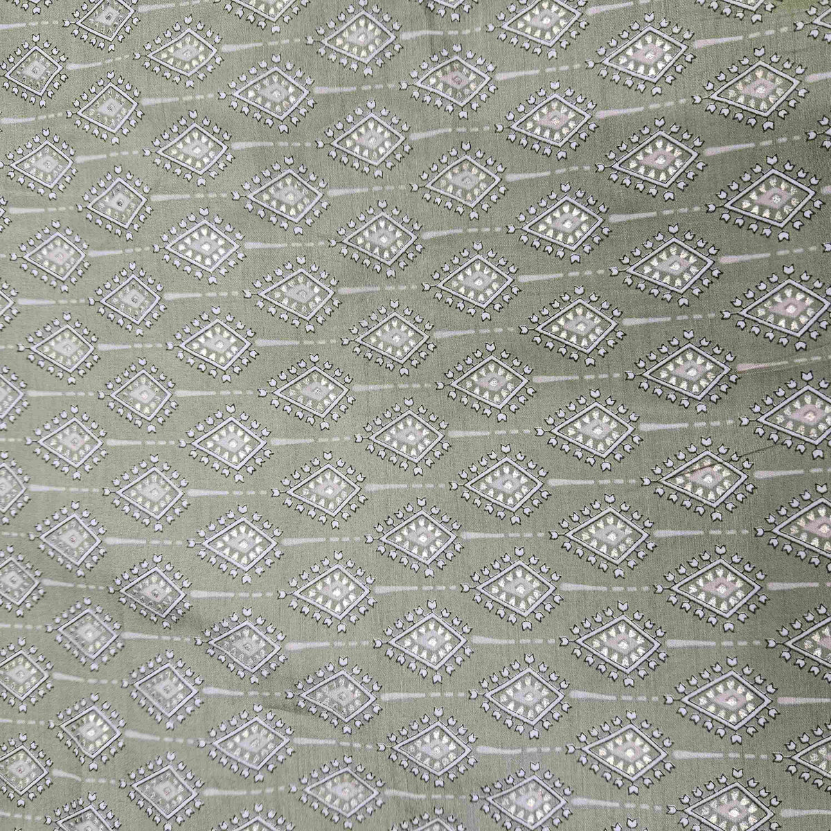 Cream Ajrakh Print Rayon TU-1000-4 – image 2 of 3