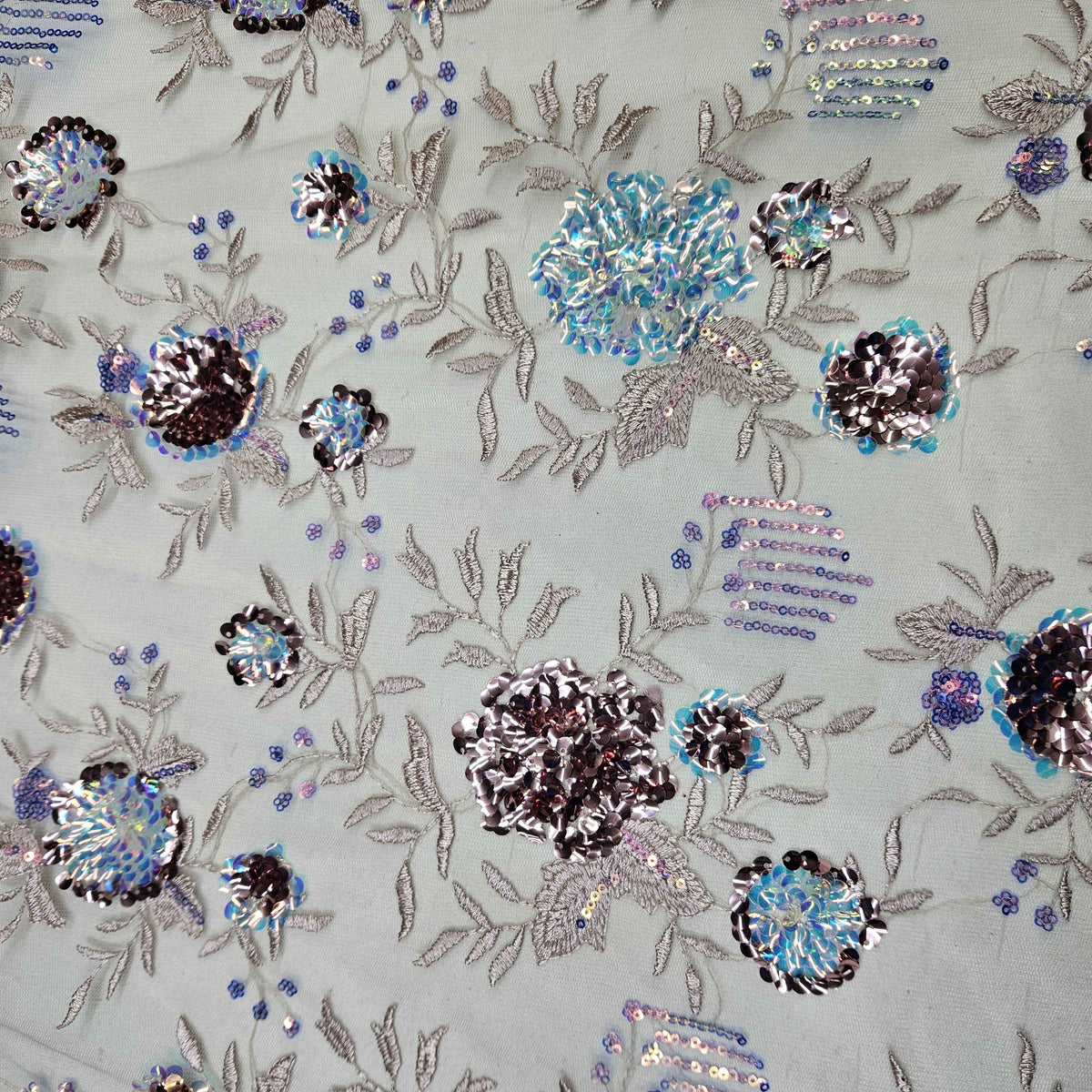 Pink 3D Floral Embroidery Net Fabric TU-1000-27 – image 2 of 3