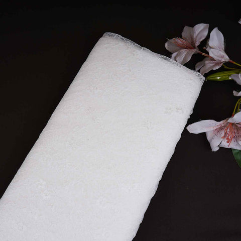 White Floral Embroidery Lace Fabric LI-29203