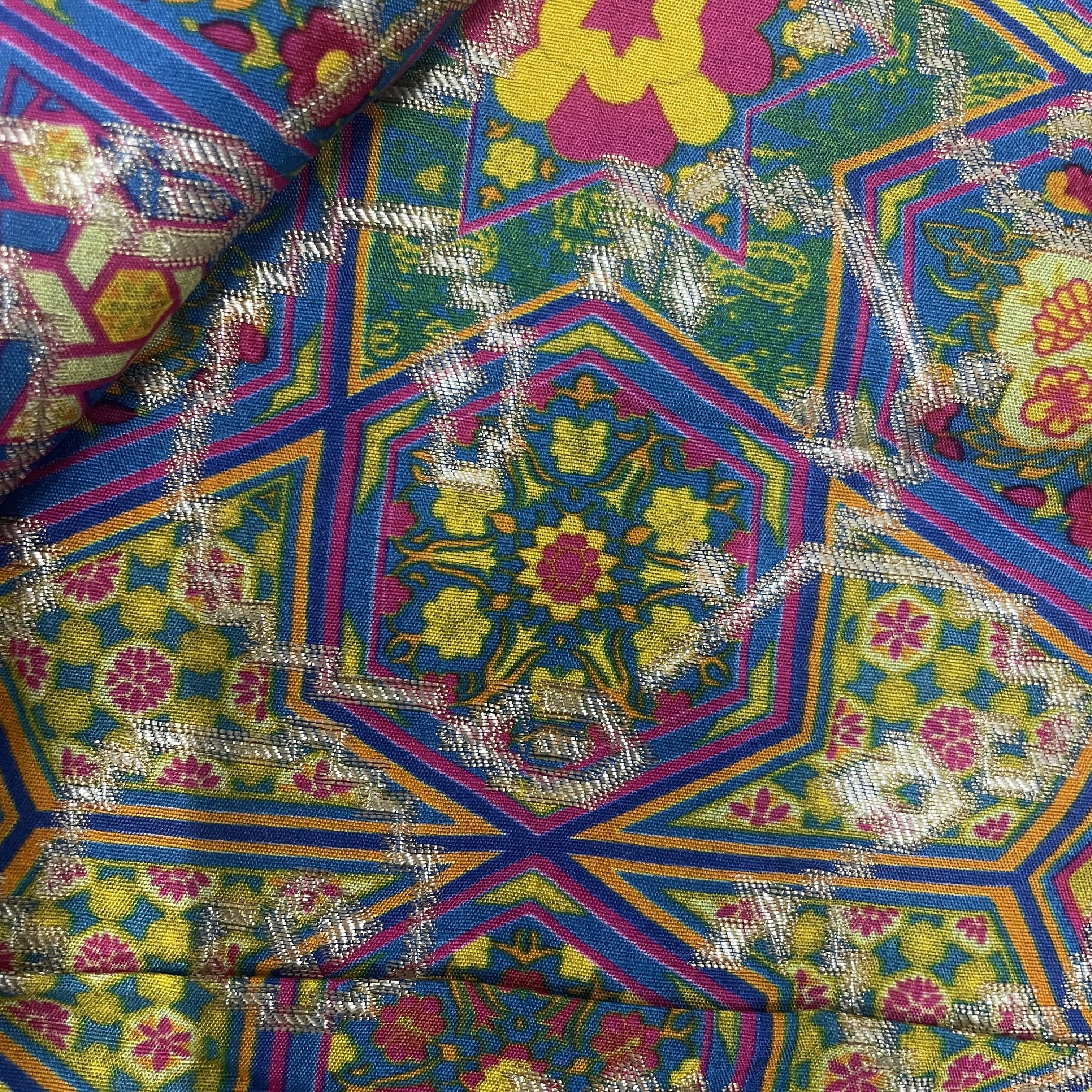 Green Bandhani Print Dola Silk Jacquard Fabric 20312
