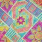 Sky Blue Traditional Print Tusser Silk Fabric 3542 GT-20354