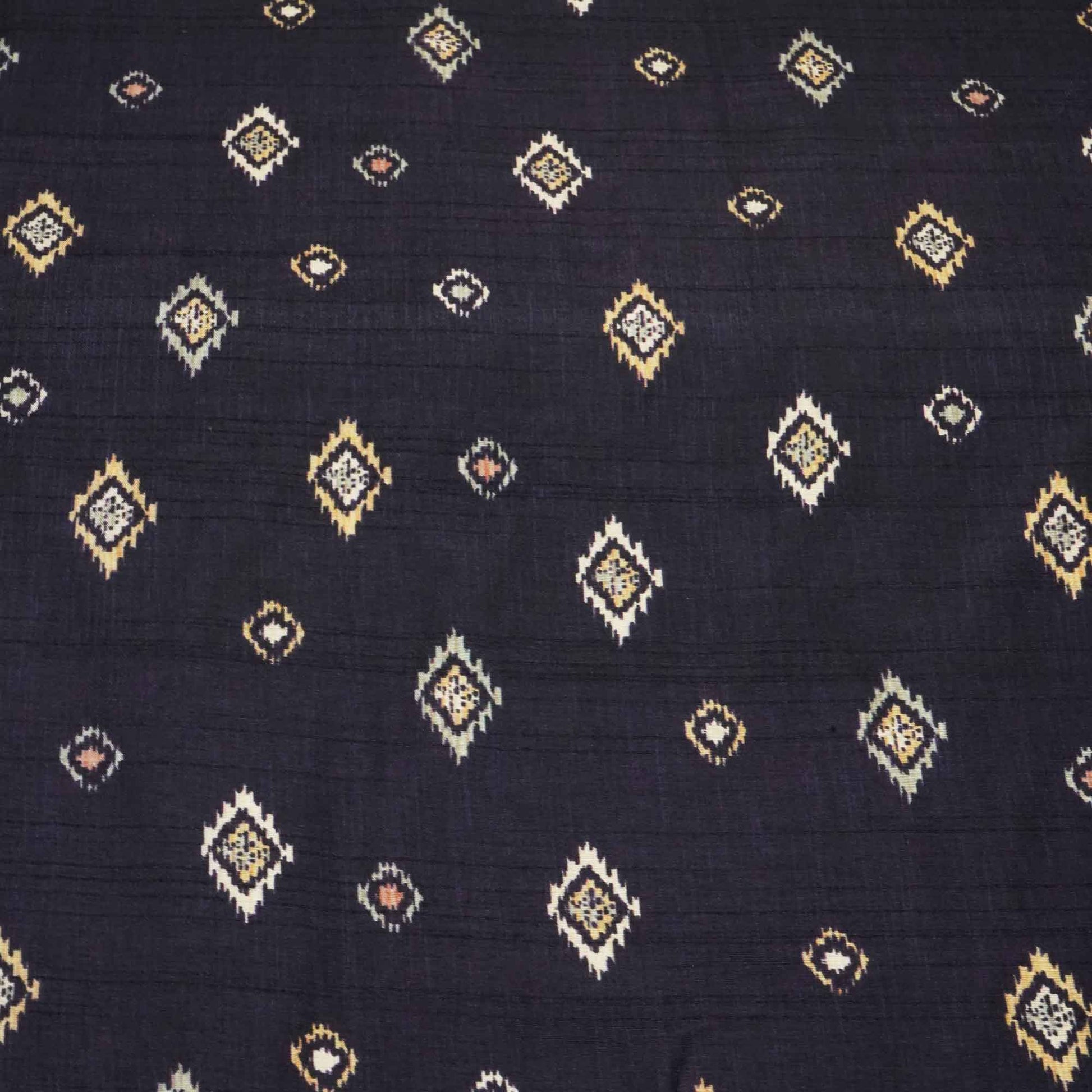 Wine Ikkat Print Tusser Silk Fabric 3542 GT-20366