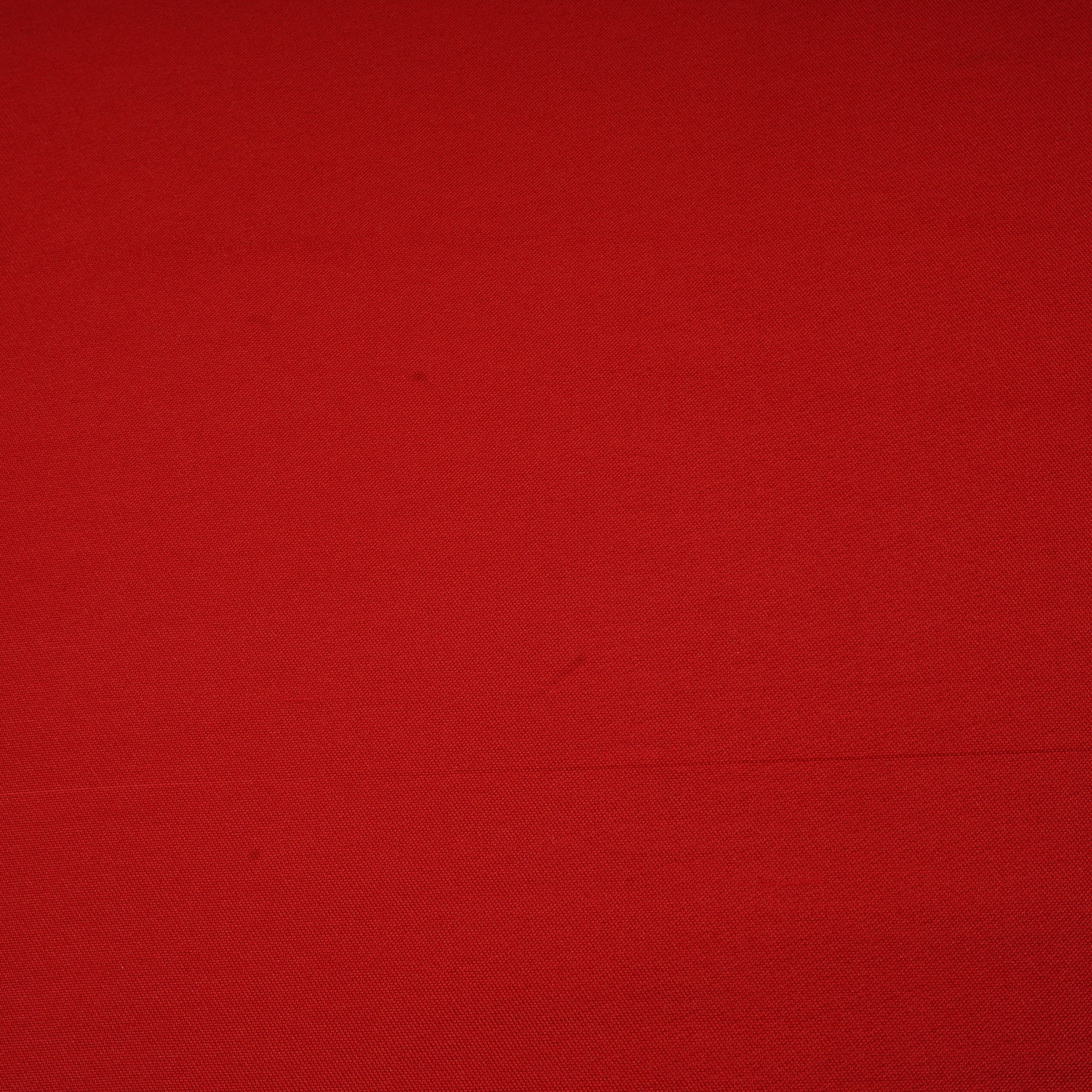 Red Solid Brocade Silk Fabric 20374