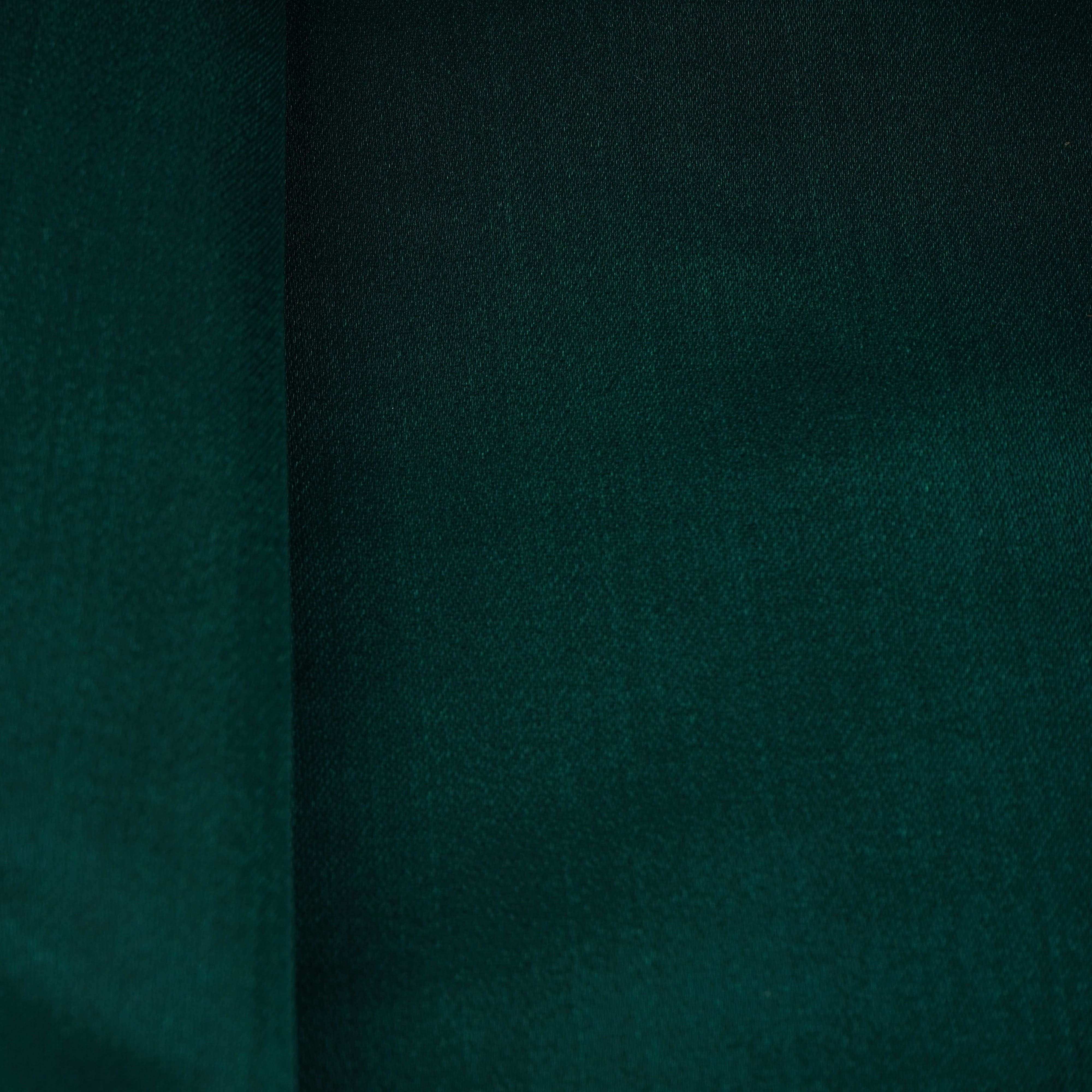 Dark Green Solid Brocade Silk Fabric 20377