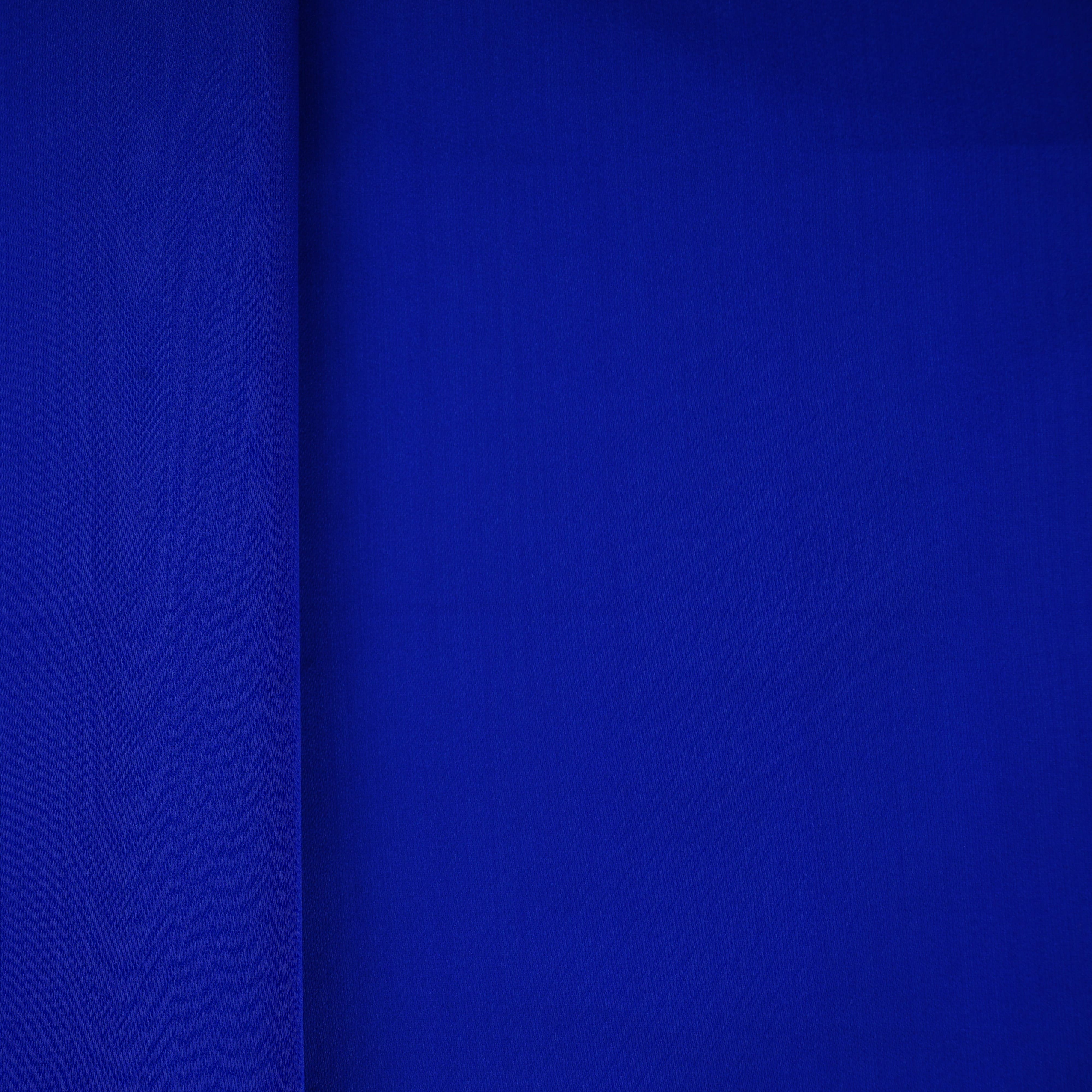 Royal Blue Solid Brocade Silk Fabric 20378