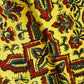 Yellow Ajrakh Print Modal Silk Fabric 0094 IA-20742  