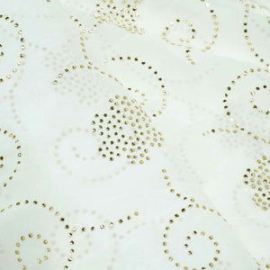 White Floral Mukaish Work Georgette Dyeable Fabric 1289 GT-20774  