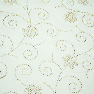 White Floral Mukaish Work Georgette Dyeable Fabric 1289 GT-20774  