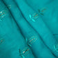 Sky Blue Cutdana Thread Embroidery Organza Fabric 404 SD-20785